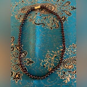 Elegant Garnet Beaded Necklace